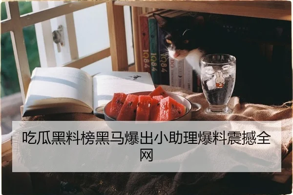吃瓜黑料榜黑马爆出小助理爆料震撼全网
