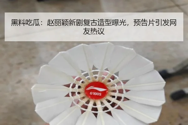 黑料吃瓜：赵丽颖新剧复古造型曝光，预告片引发网友热议